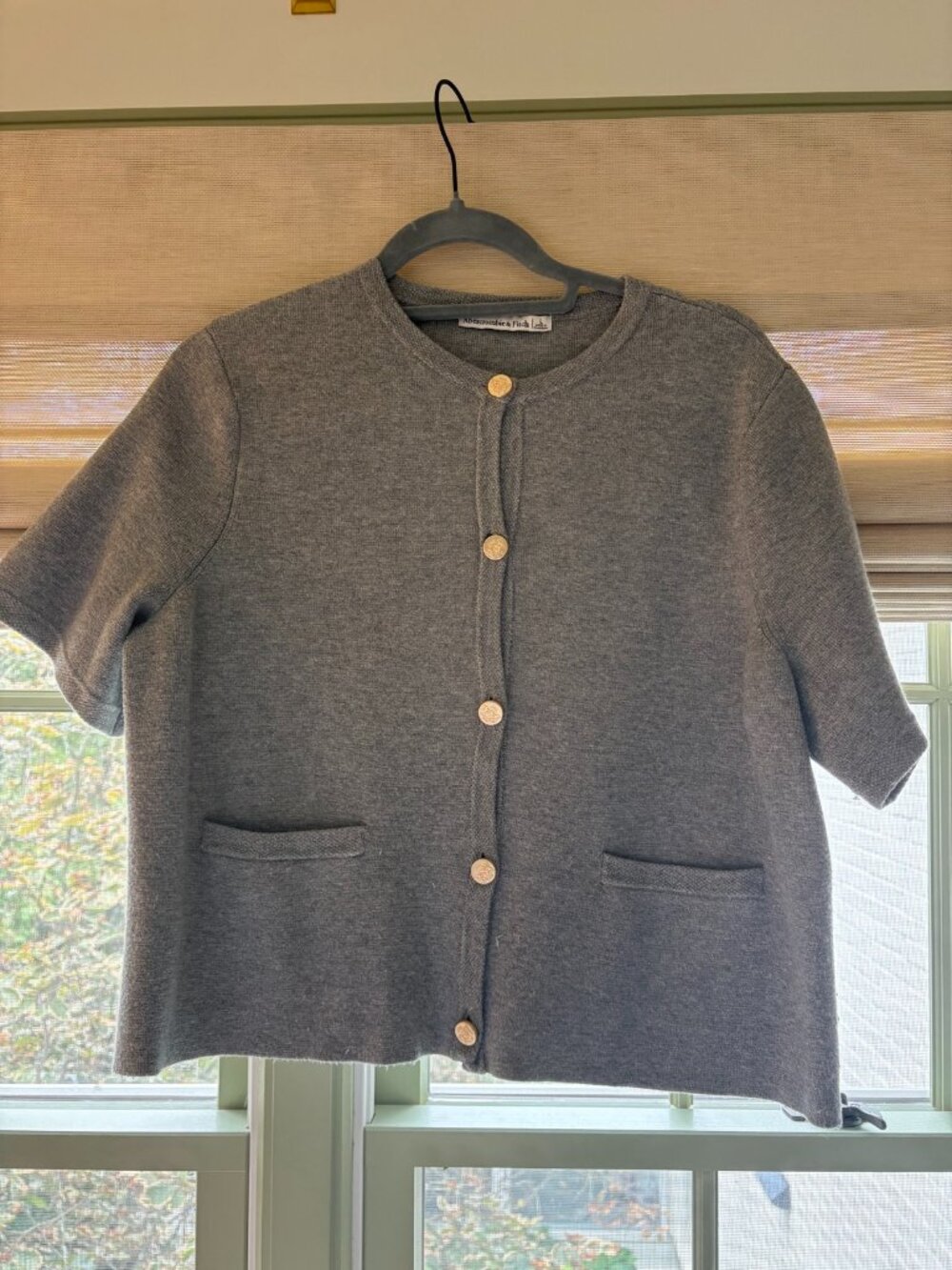 Abercrombie & Fitch Gray Button Cardigan L